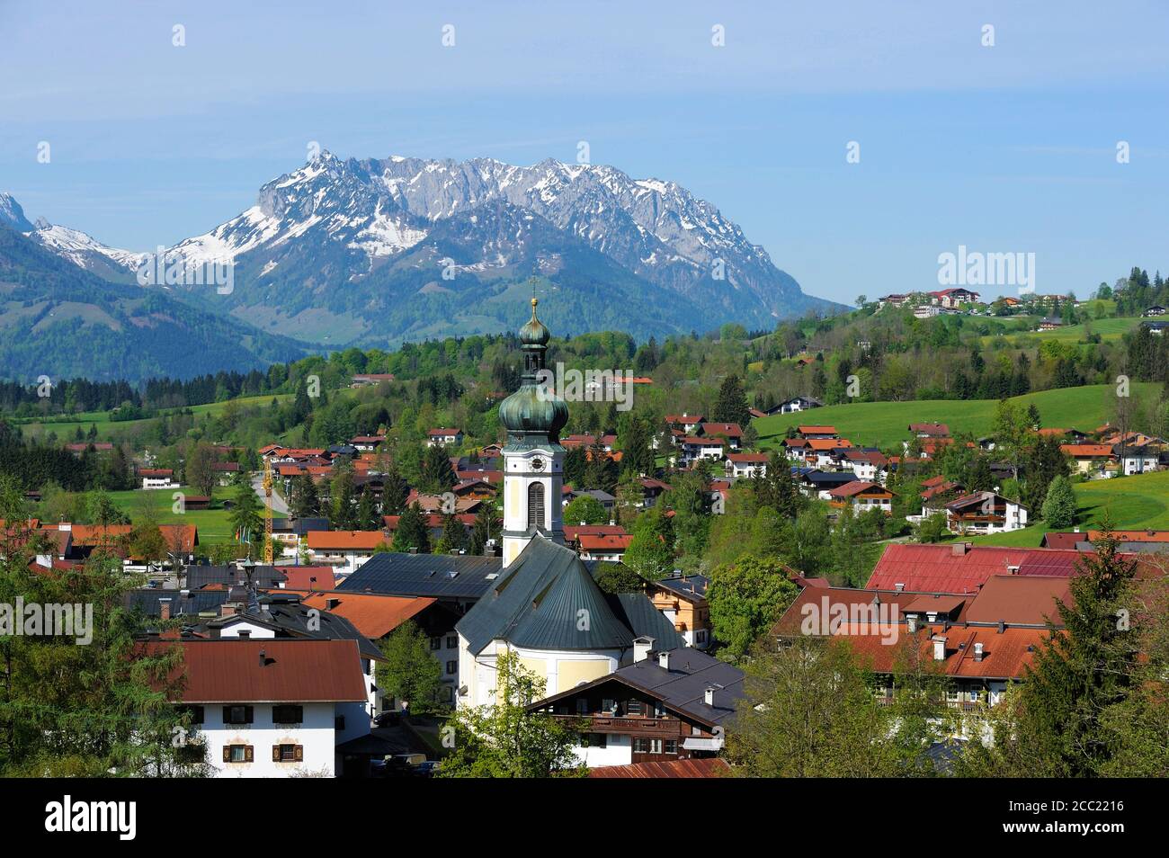 Deutschland, Bayern, Blick auf die Pfarrkirche Stockfoto