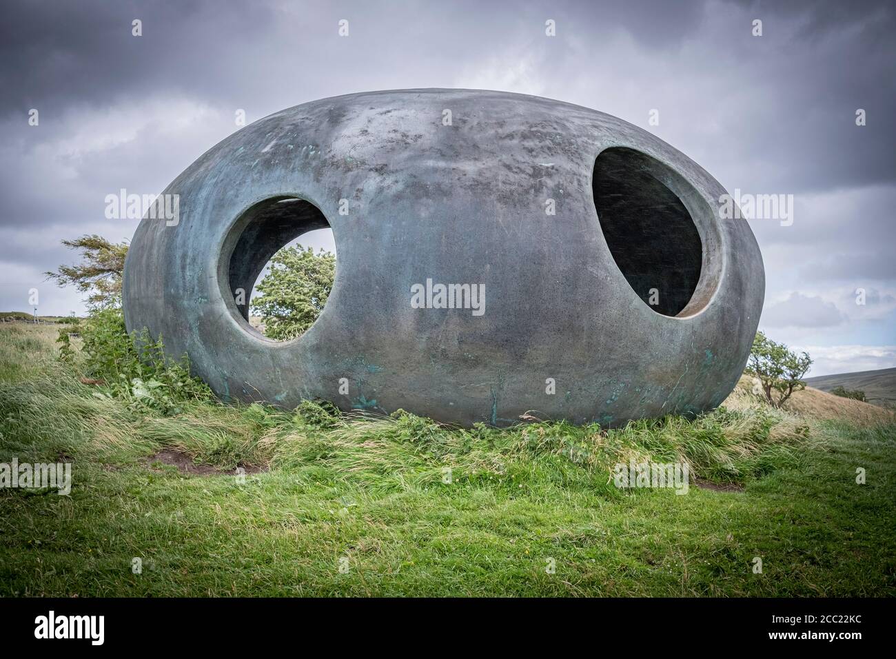 Die Atom Panopticon Skulptur, Wycoller Country Park, Colne, Pendle, Lancashire, England, UK Stockfoto