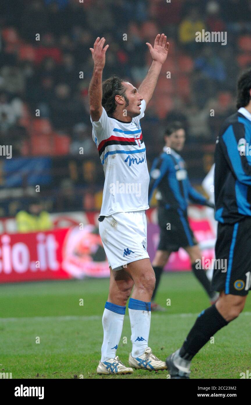 Mailand Italien, 01. Februar 2007, 'G.MEAZZA SAN SIRO' Stadion, Tim Cup 2006/2007 2006/2007, FC Inter - UC Sampdoria : Fabio Bazzani während des Spiels Stockfoto