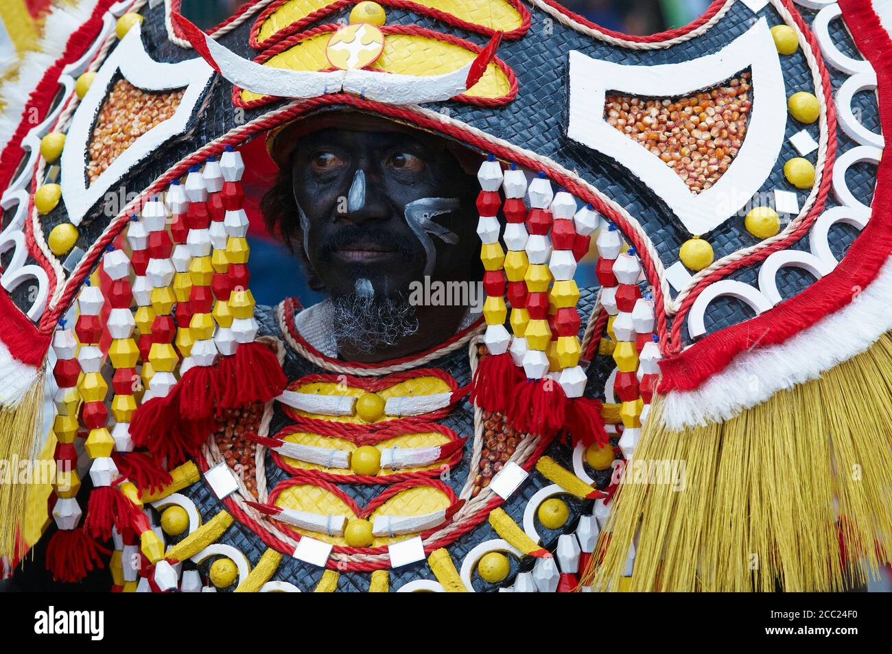 Philippinen, Panay Insel, Kalibo Stadt, ATI Atihan Festival Stockfoto