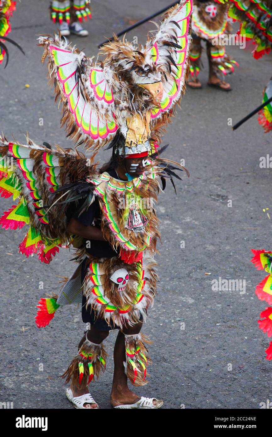 Philippinen, Panay Insel, Kalibo Stadt, ATI Atihan Festival Stockfoto