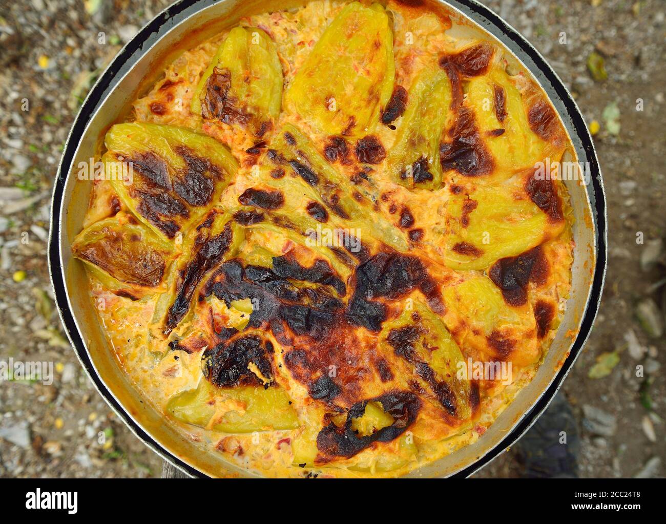 Balkan, traditionelle albanische Küche, Nahaufnahme Stockfoto