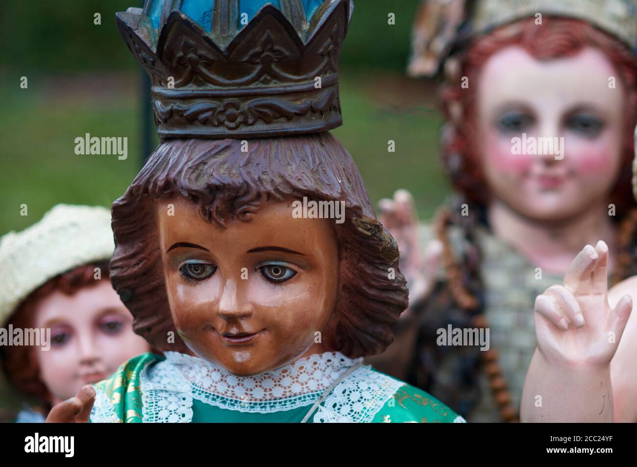 Philippinen, Panay Insel, Kalibo Stadt, ATI Atihan Festival, Prozession mit santo Nino Stockfoto