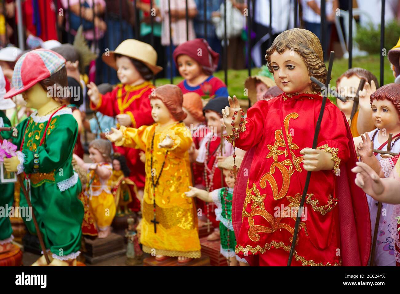 Philippinen, Panay Insel, Kalibo Stadt, ATI Atihan Festival, Prozession mit santo Nino Stockfoto