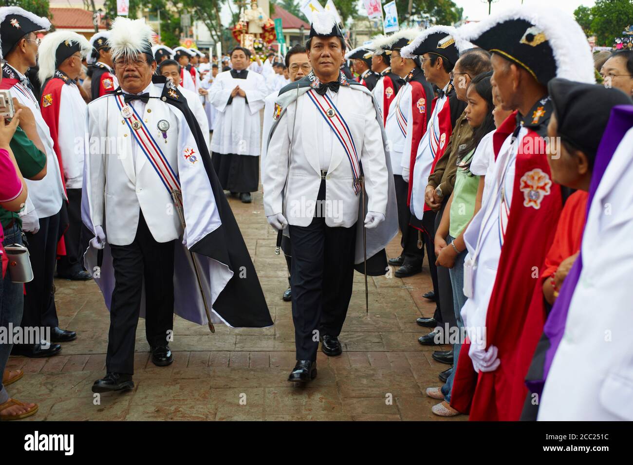 Philippinen, Panay Insel, Kalibo Stadt, ATI Atihan Festival, Prozession mit santo Nino Stockfoto
