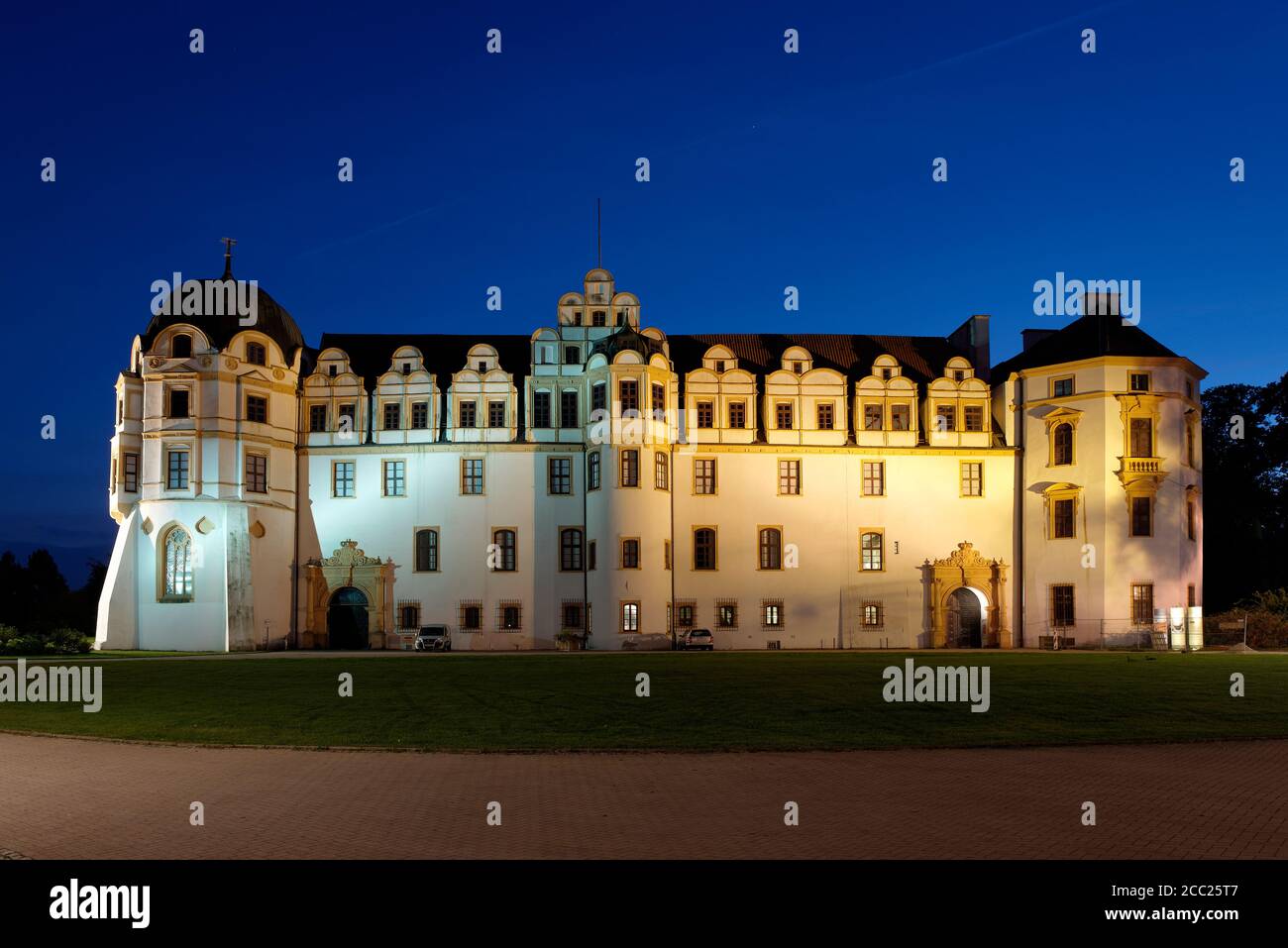 Deutschland, Niedersachsen, Blick auf die Burg im Herzogtum Braunschweig-Lüneburg Stockfoto