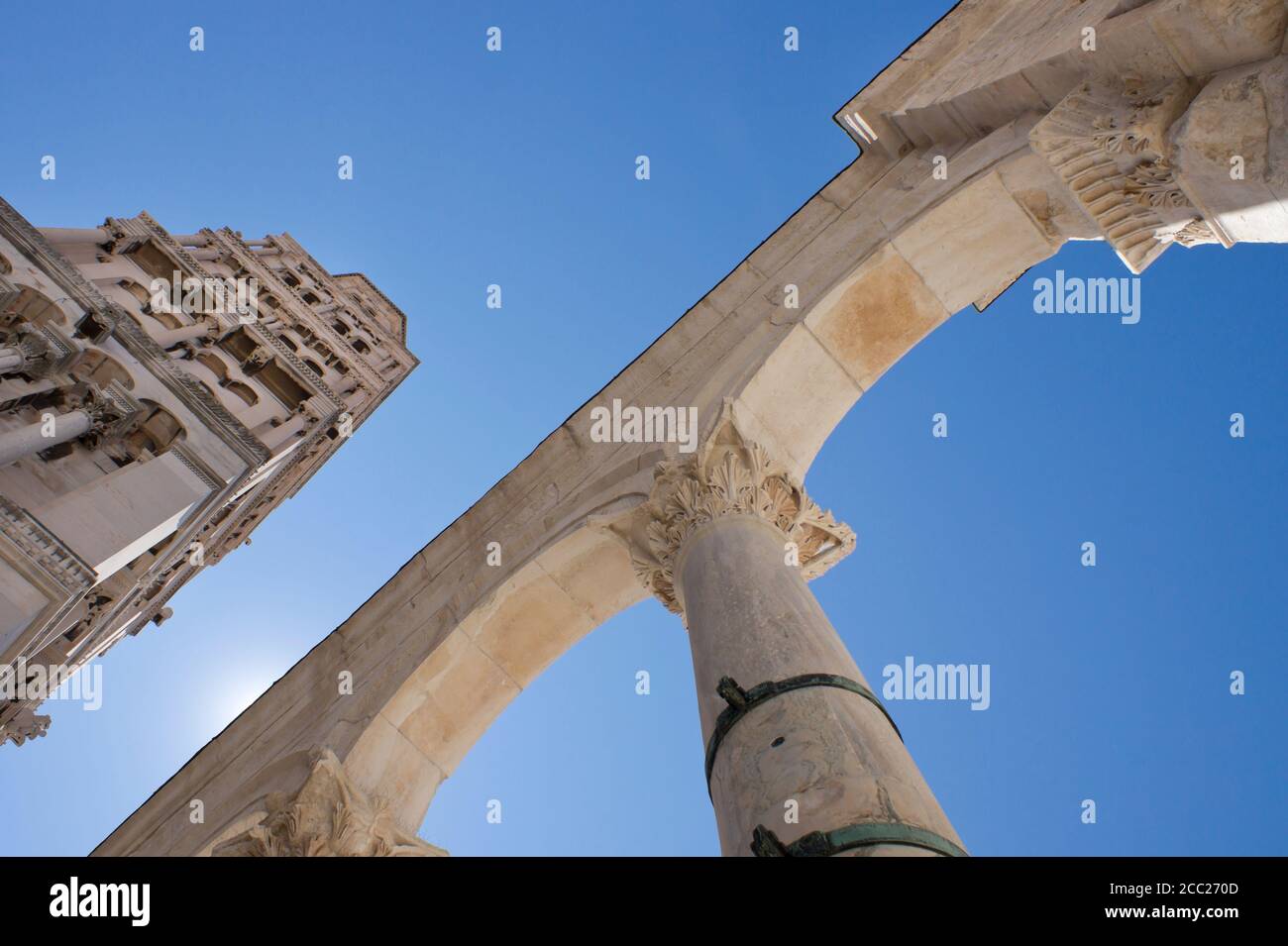 Kroatien, Split, Blick auf den Dom des Heiligen Domnius Stockfoto