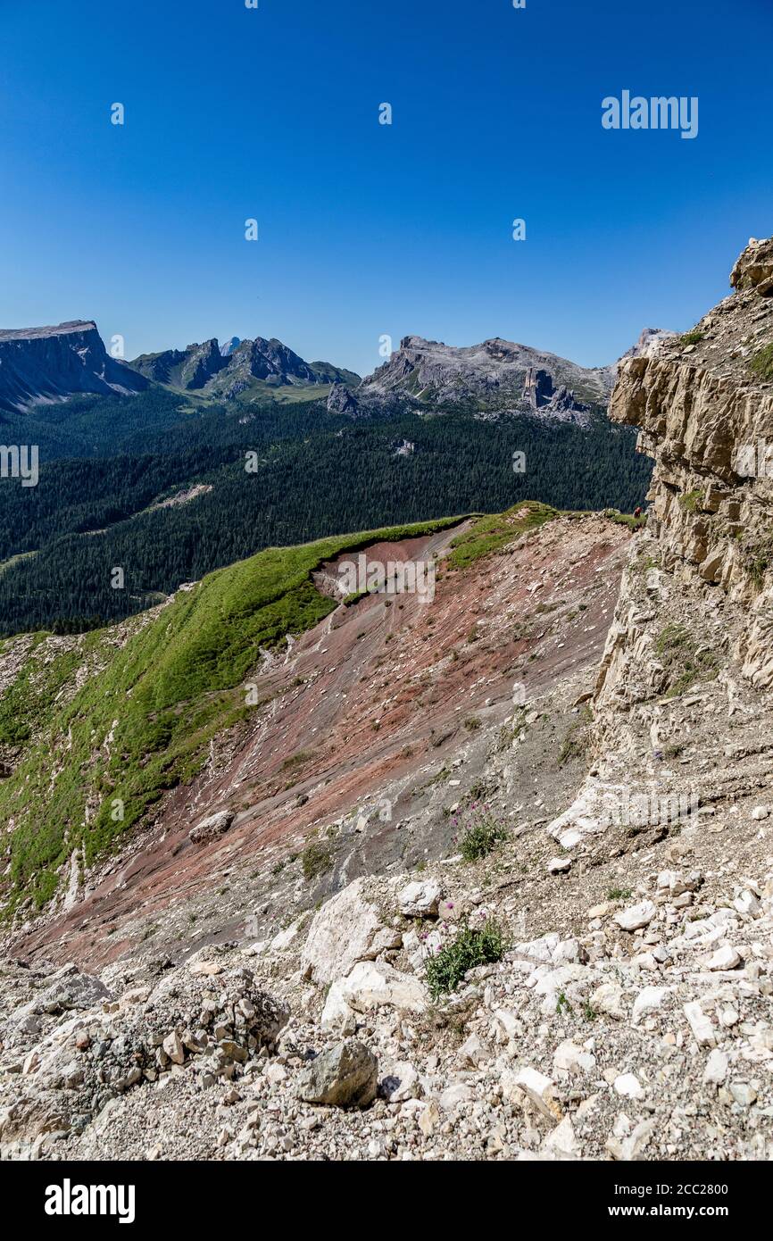 Italien Venetien Dolomiti - Panorama vom Astaldi ausgerüsteten Weg Stockfoto