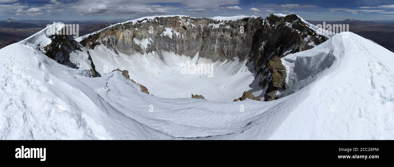 Chile, Ansicht des Parinacota Vulkan Stockfoto