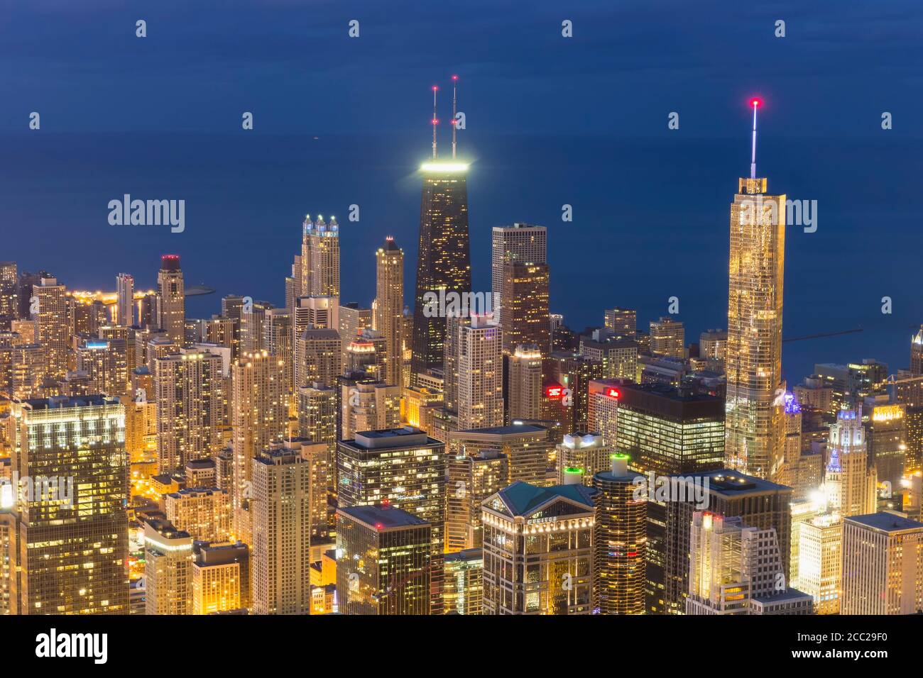 USA, Illinois, Chicago, Blick vom Willis Tower in chicago Stockfoto