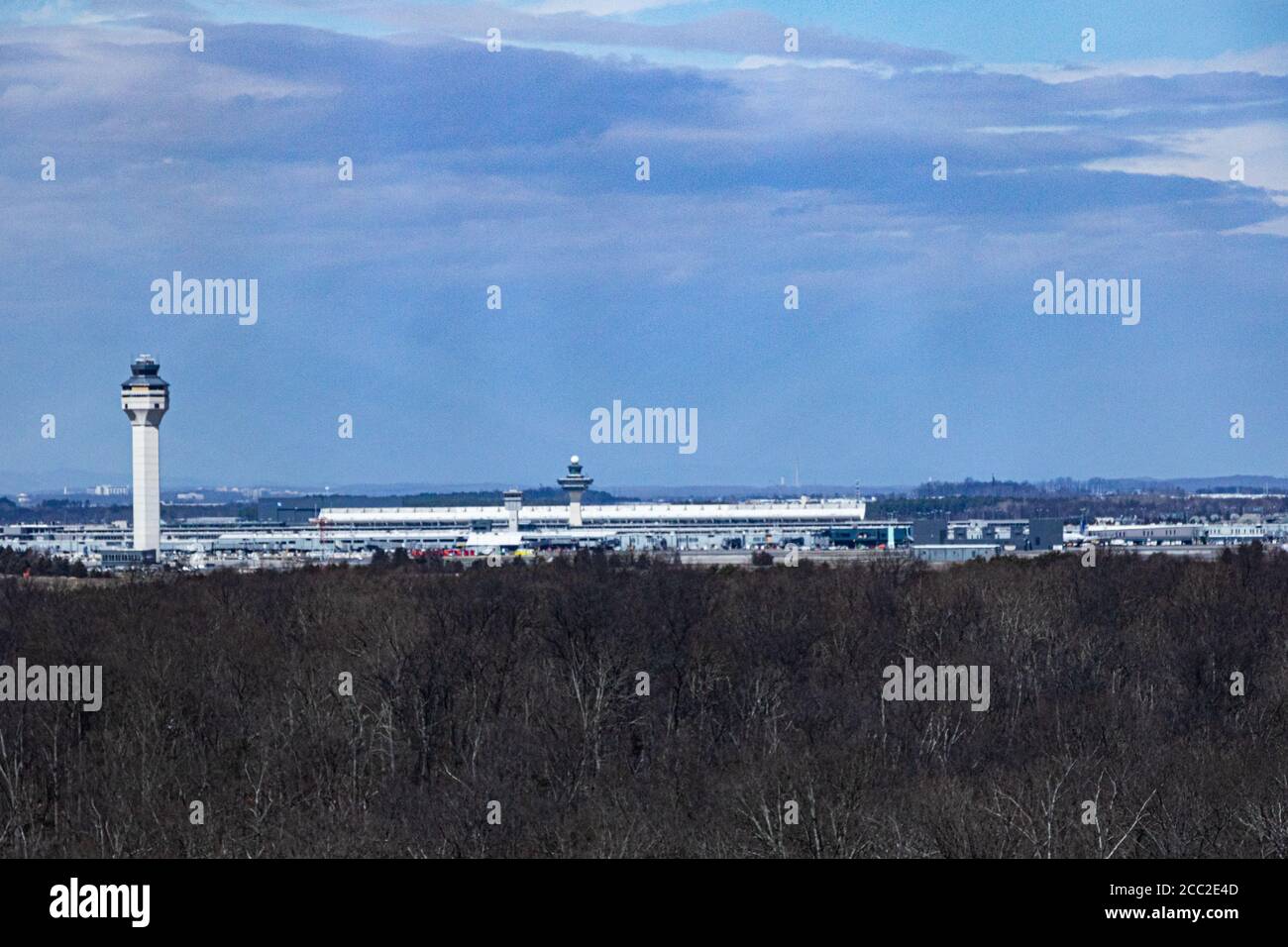 Blick auf die Business-Seite des Dulles Airport Stockfoto