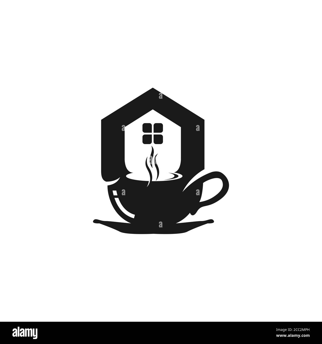 Haus Kaffee Logo Vorlage Design-Vektor, Emblem, Design-Konzept, Kreatives Symbol, Symbol Stock Vektor