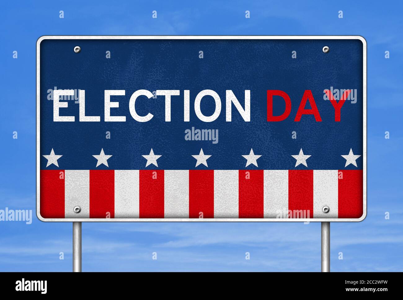 Präsidentschaftswahltag in Amerika Stockfoto
