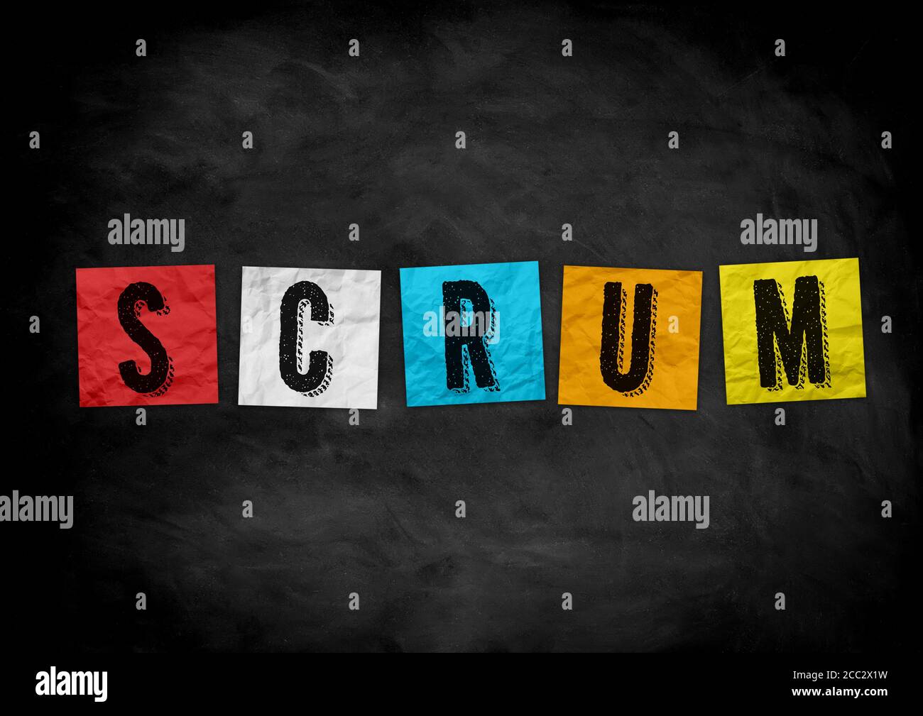 SCRUM-Prozess Stockfoto