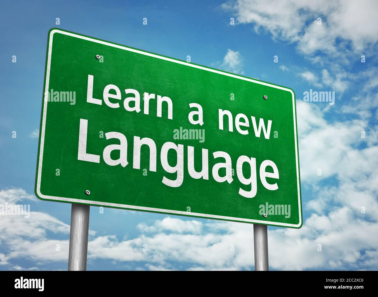 Lernen Sie eine neue Sprache Stockfoto