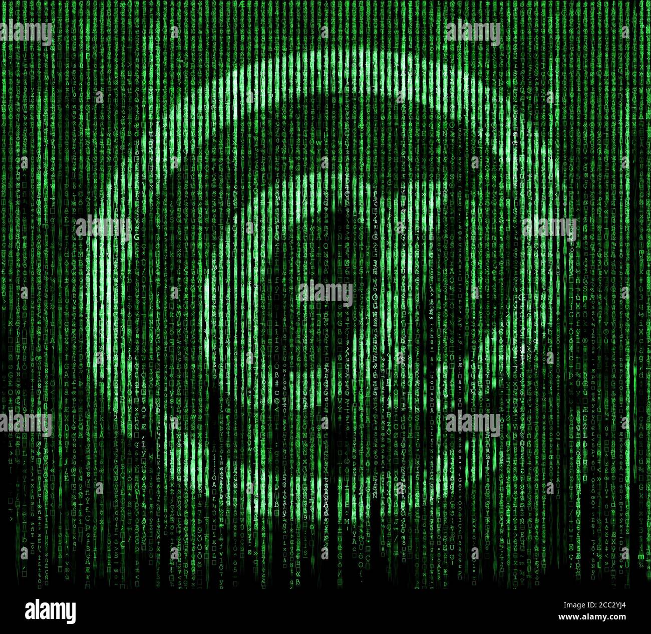 e-Mail-Matrix Hintergrund Stockfoto