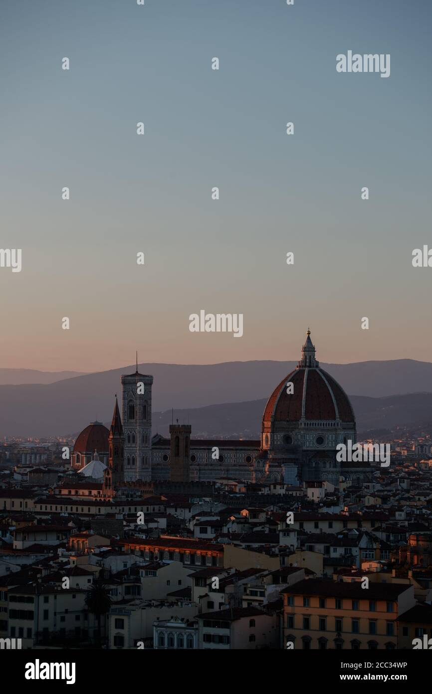 Kathedrale und Kuppel von Florenz, ehemals Cattedrale di Santa Maria del Fiore und Duomo di Firenze Stockfoto