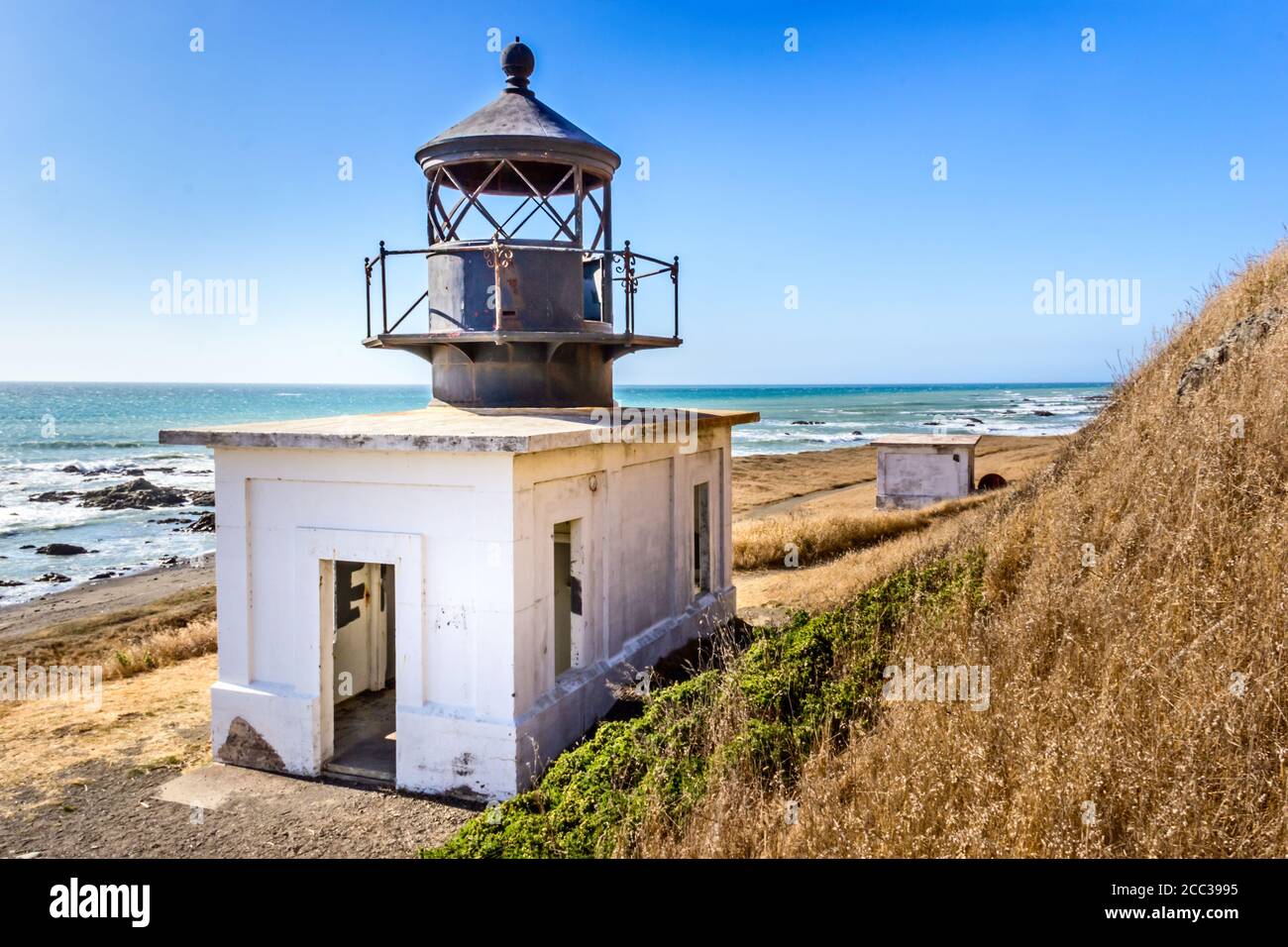 Der verlassene Punta Gorda Leuchtturm an der Lost Coast, Kalifornien USA Stockfoto