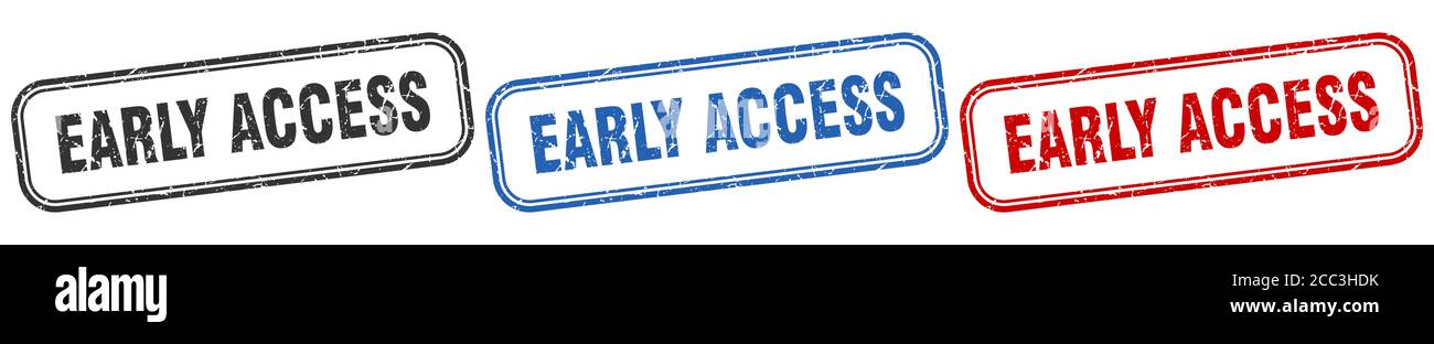 Early Access Square isoliert Schild gesetzt. Early Access Stempel Stock Vektor