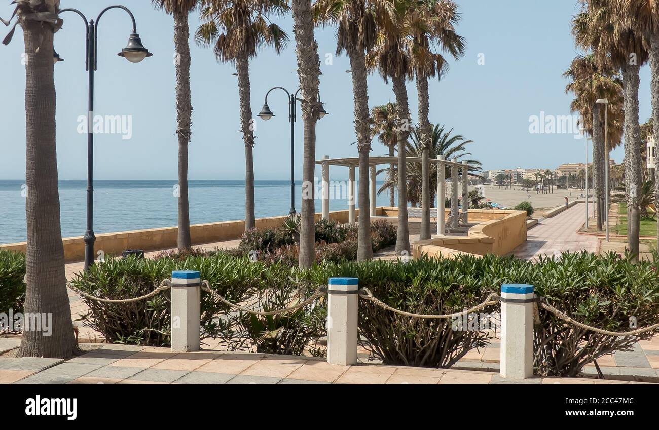 Roquetas de Mar direkt am Meer Stockfoto