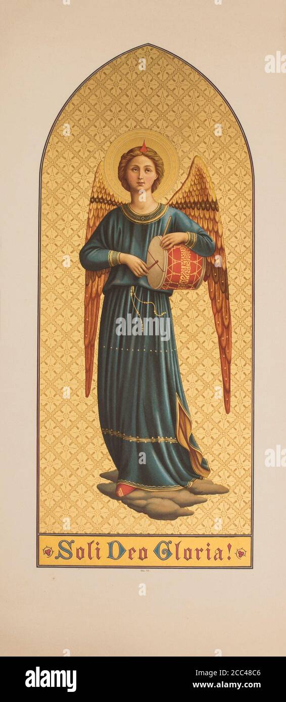 Katholische Liturgie. Soli Deo Gloria! Stich von Heinrich Lefler (1863 – 1919, österreichischer Maler, Grafiker und Bühnenbildner). Stockfoto