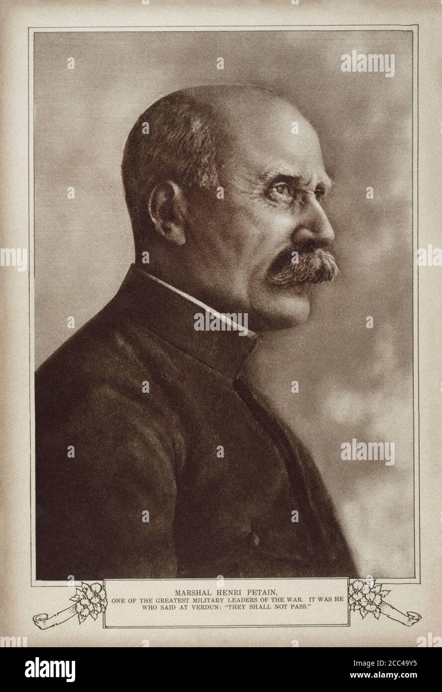 Henri Philippe Benoni Omer Petain (1856 – 1951), allgemein bekannt als Philippe Pétain, Marschall Petain (Maréchal Pétain) und manchmal, der Alte Marschall ( Stockfoto