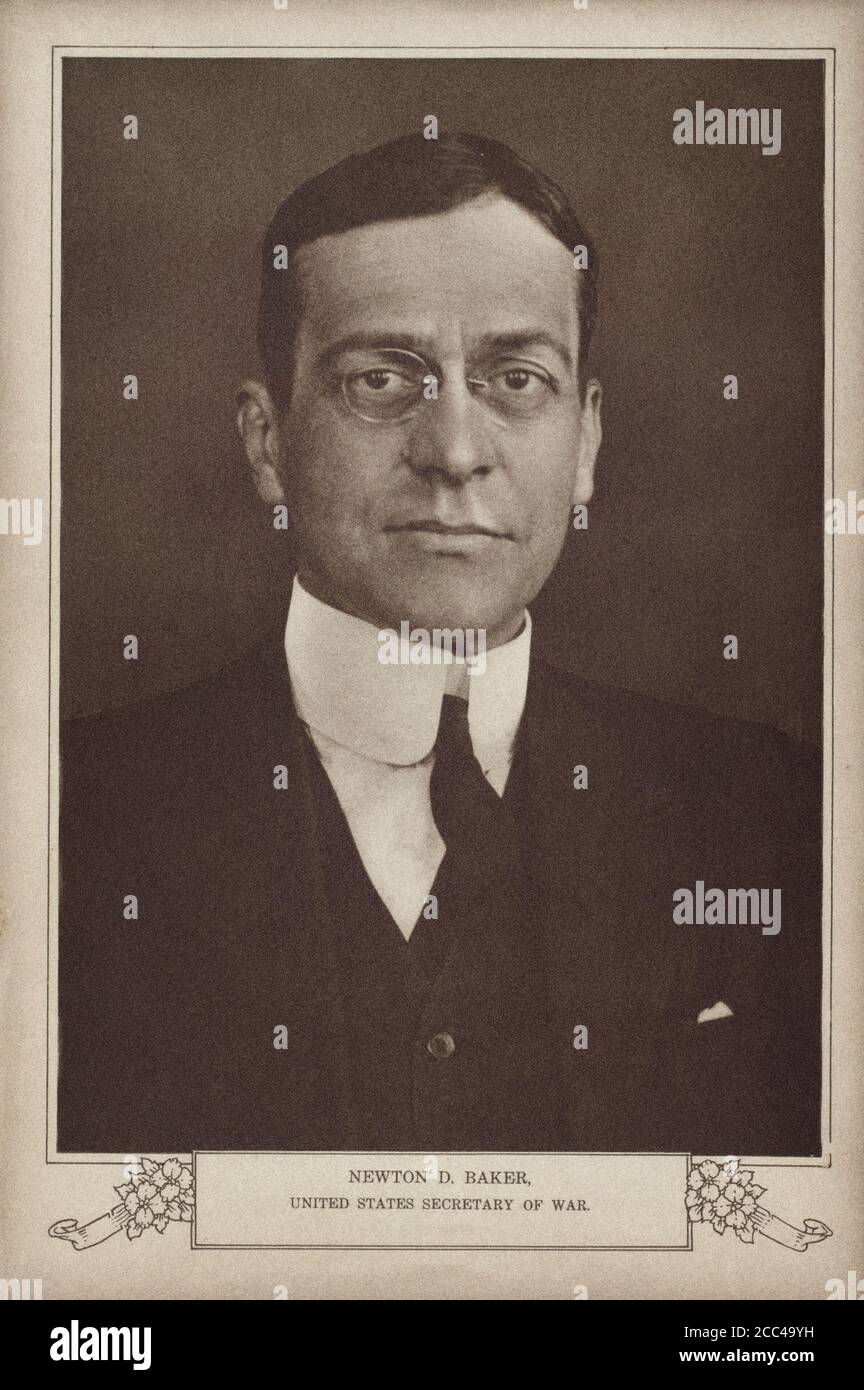 Newton Diehl Baker Jr. (1871 – 1937) war ein amerikanischer Anwalt, Georgist, Politiker und Regierungsbeamter. Er diente als 37. Bürgermeister von Cleveland, Stockfoto