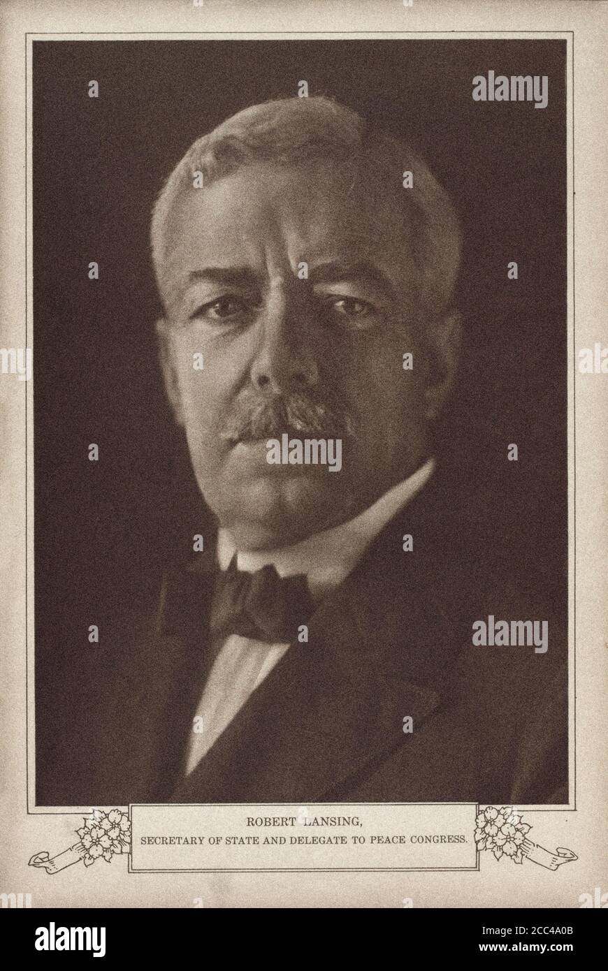 Robert Lansing (1864 – 1928) War ein amerikanischer Anwalt und hoher Regierungsbeamter, der diente Als Berater des Außenministeriums bei Ausbruch der Aa Stockfoto