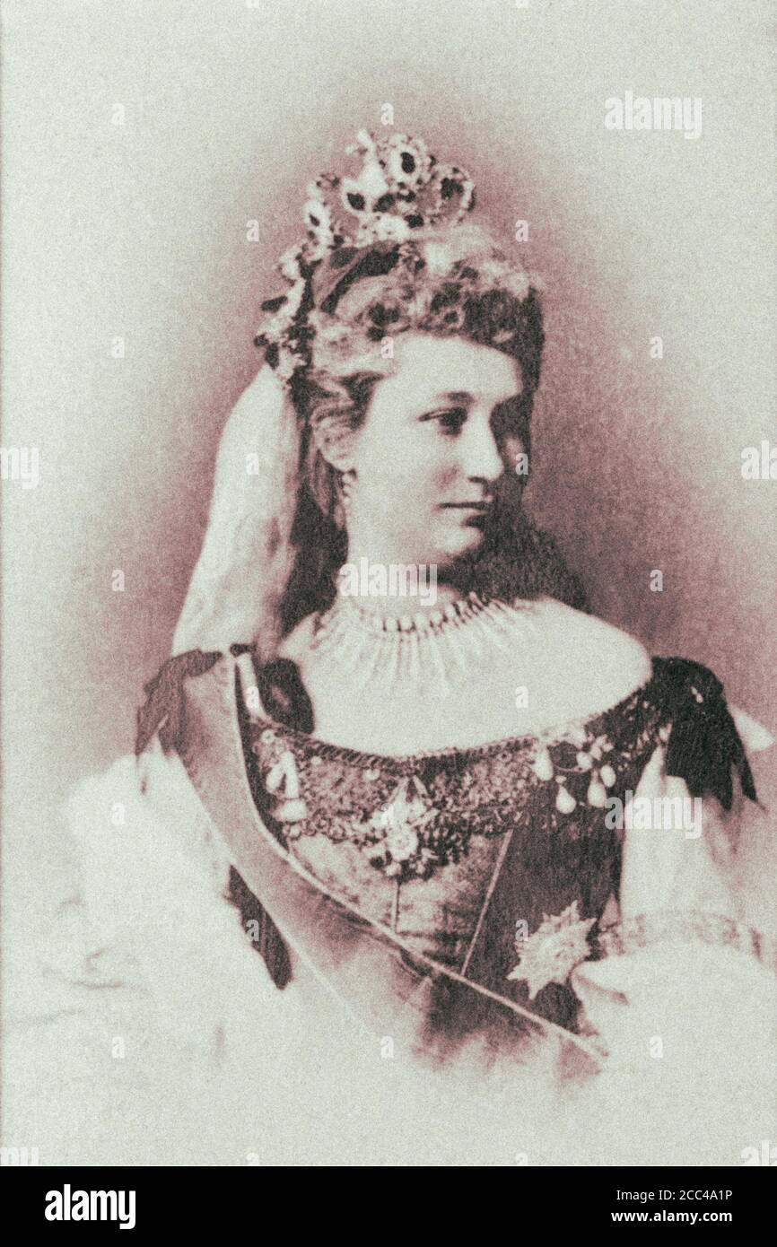 Augusta Victoria von Schleswig-Holstein VA (Auguste Viktoria Friederike Luise Feodora Jenny; 1858 – 1921) war die letzte deutsche Kaiserin und Königin von Prus Stockfoto