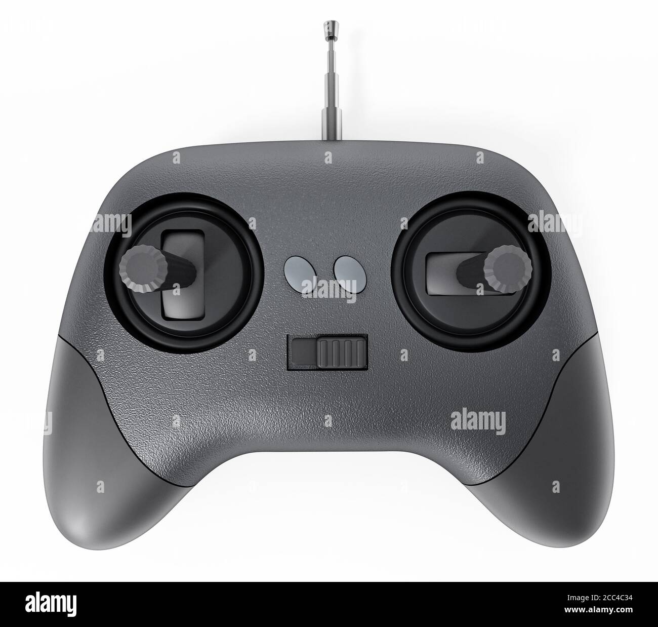 Funksteuerung eines Modellautos oder Flugzeugs. 3D-Illustration. Stockfoto