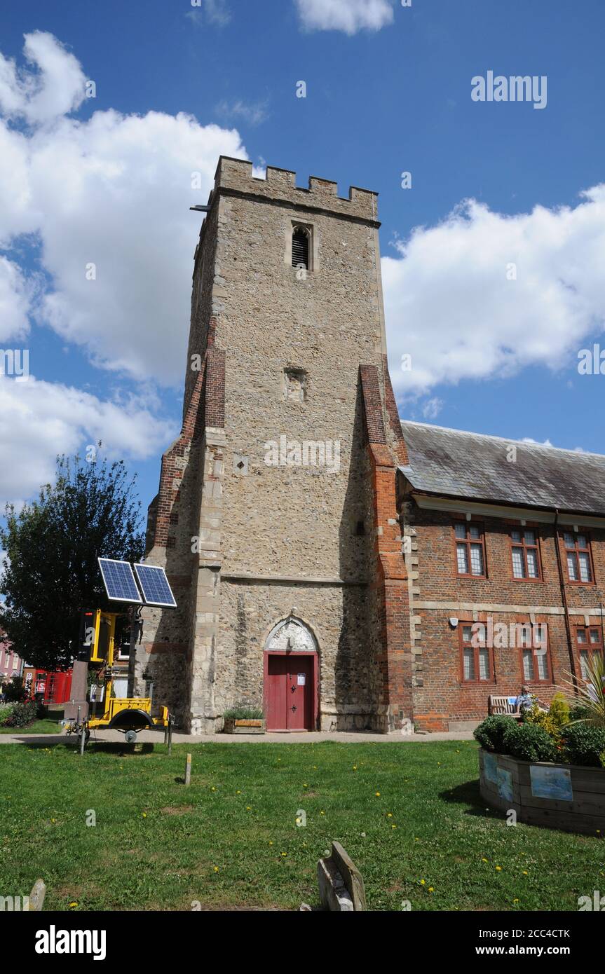 Thomas Plume's Library, Maldon, Essex, wurde von Dr. Plume im achtzehnten Jahrhundert an der Stelle der ruinierten Kirche St. Peter gegründet. Stockfoto