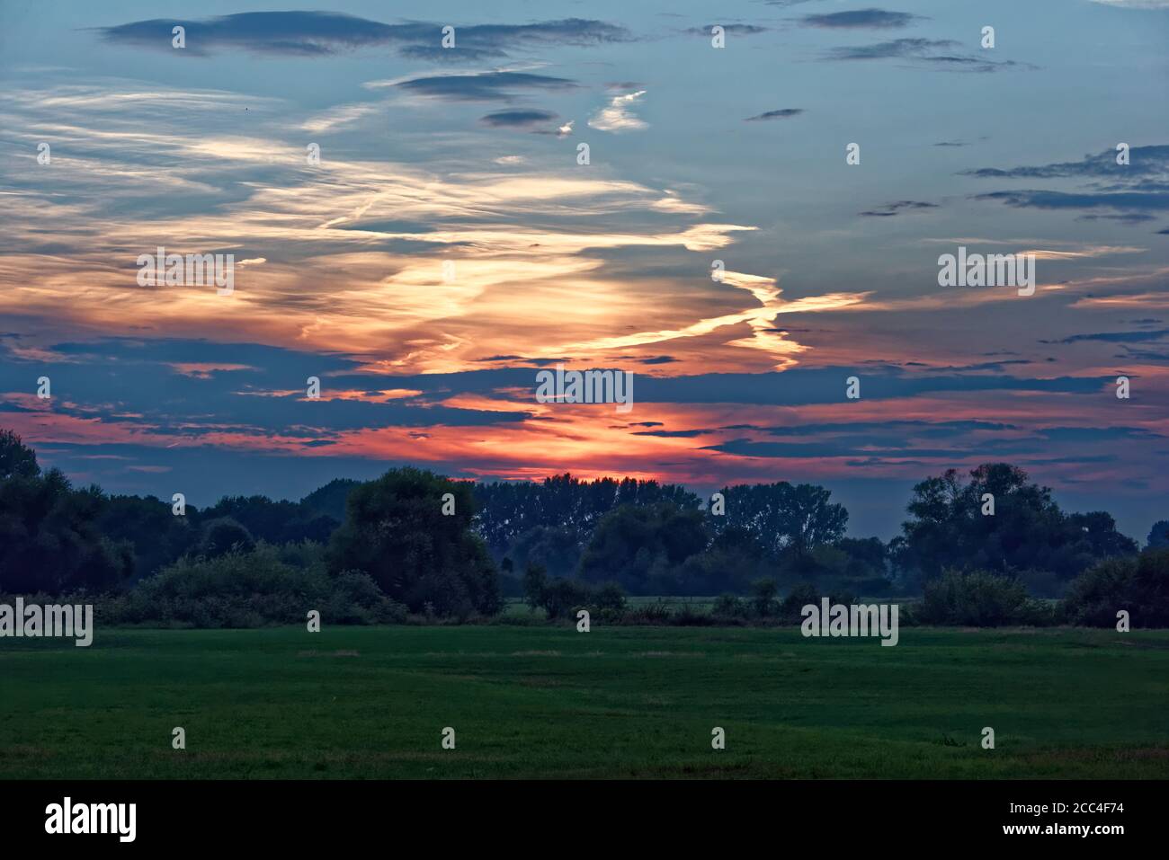 Sonnenuntergang in Linden Limmer Hannover Deutschland Stockfoto