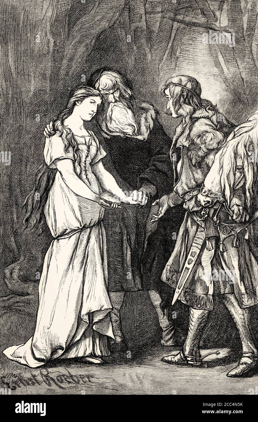 Gedicht Von Johann Wolfgang Von Goethe Szene aus DER BALLADE des verbannten und zurückkehrenden Grafen, ein