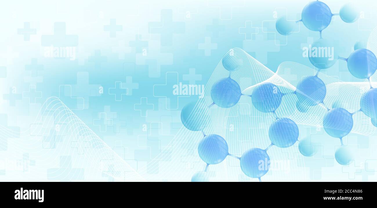 Molekulares 3d-Vektorstruktur Molekül oder Atom. Wissenschaftliche Vektorgrafik für Wissenschaft oder medizinischen Hintergrund. Molekulares Innovationsmodell. Zusammenfassung Stock Vektor