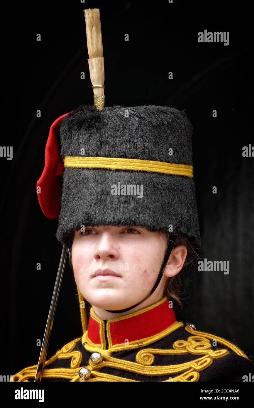 Soldaten der Königstruppe, Royal Horse Artillery (KTRHA) Stockfoto