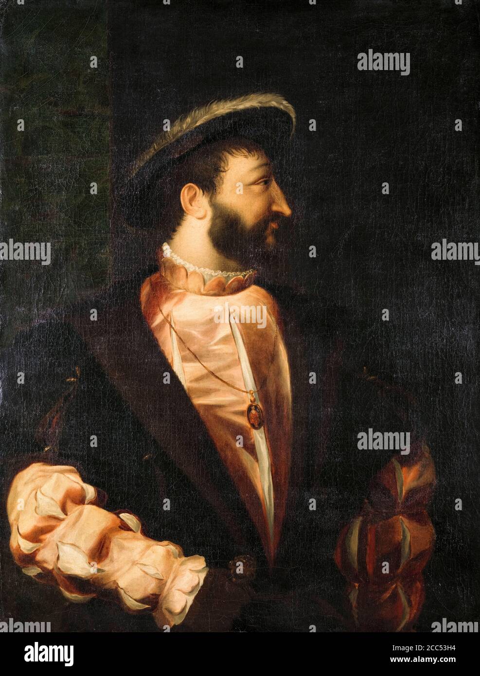Franz I. (1494-1547), König von Frankreich, Porträtmalerei von Benjamin Wolff, nach Titiaan, 1809 Stockfoto