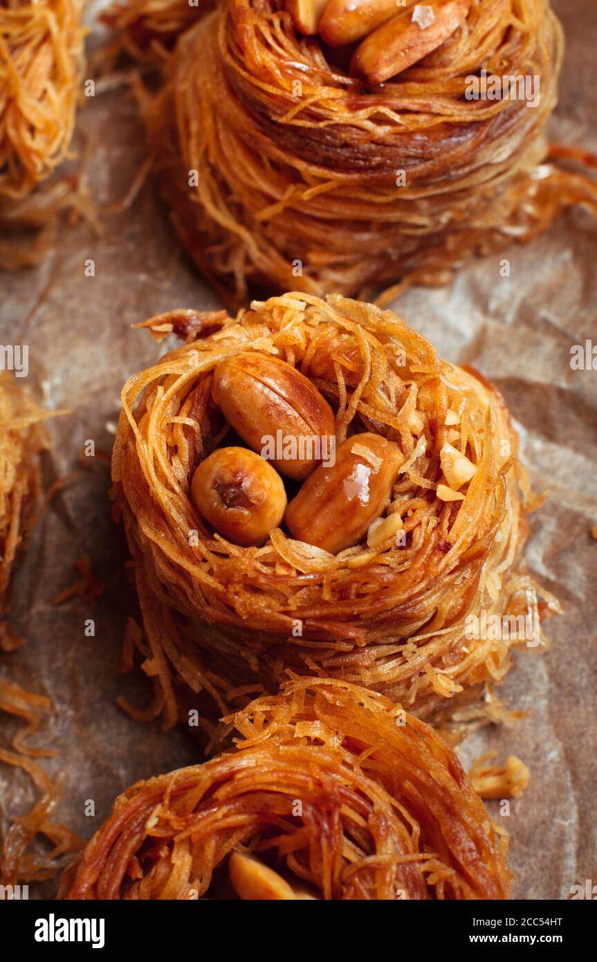 Nahaufnahme des traditionellen türkischen Dessert Baklava Stockfoto