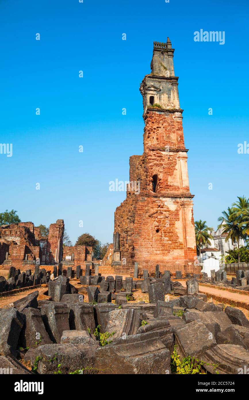 Kirche von St. Augustine ist eine zerstörte Kirche in Alt Goa in Indien Stockfoto