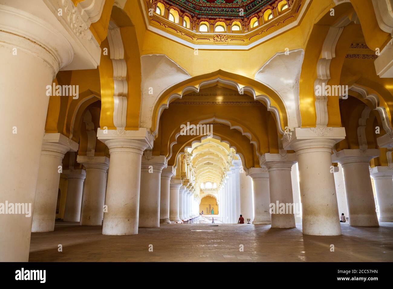Thirumalai Nayak Palast in Madurai Stadt in Tamil Nadu in Indien Stockfoto