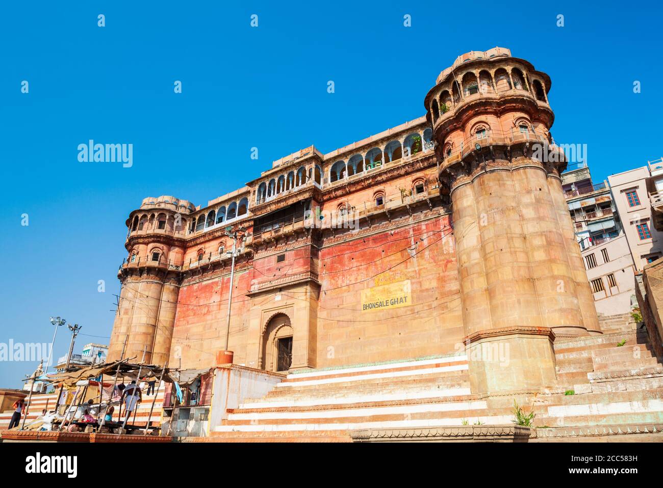 Ganges Fluss bhonsale Ghat befindet sich in Varanasi Stadt, Uttar Pradesh Staat, Nordindien Stockfoto