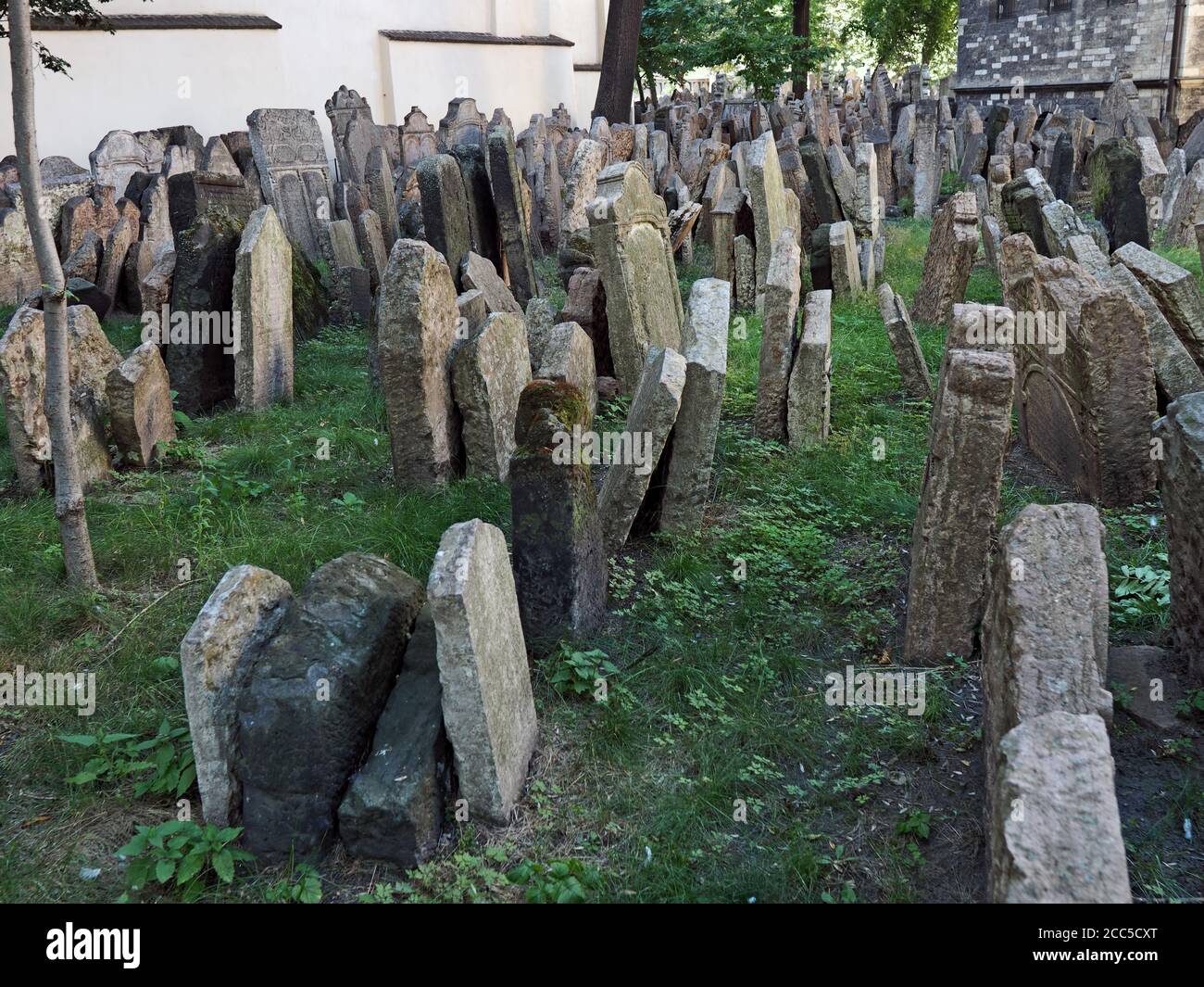 Alte jüdische Friedhof in der Altstadt, Prag, Tschechische Republik Stockfoto