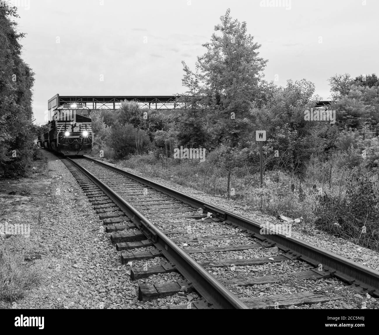 Raleigh North Carolina USA Juli 19 2014 Norfolk Southern Train Hof Stockfoto