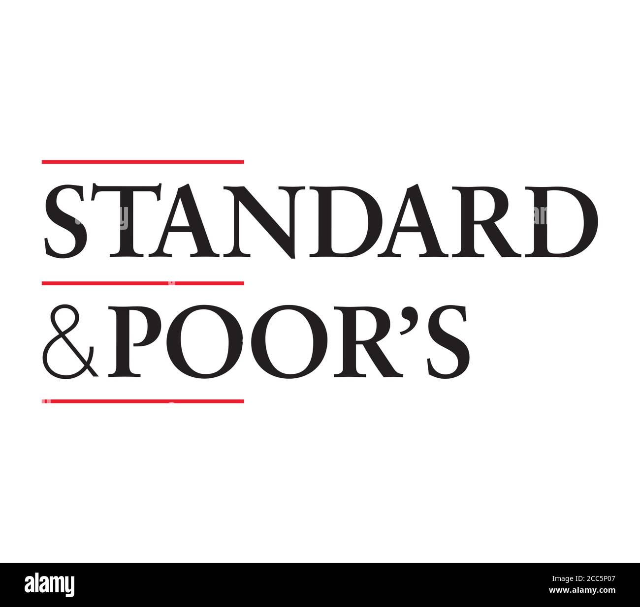 Standard & Poors Rating-Agentur Symbolschaltfläche Logo isolierte app Stockfoto