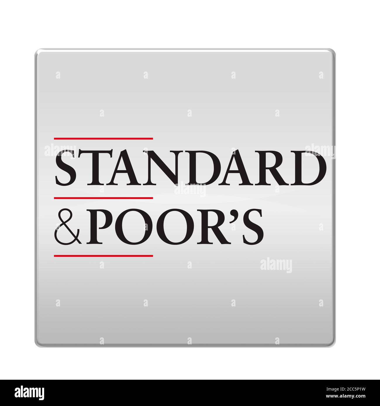 Standard & Poors Rating-Agentur Symbolschaltfläche Logo isolierte app Stockfoto