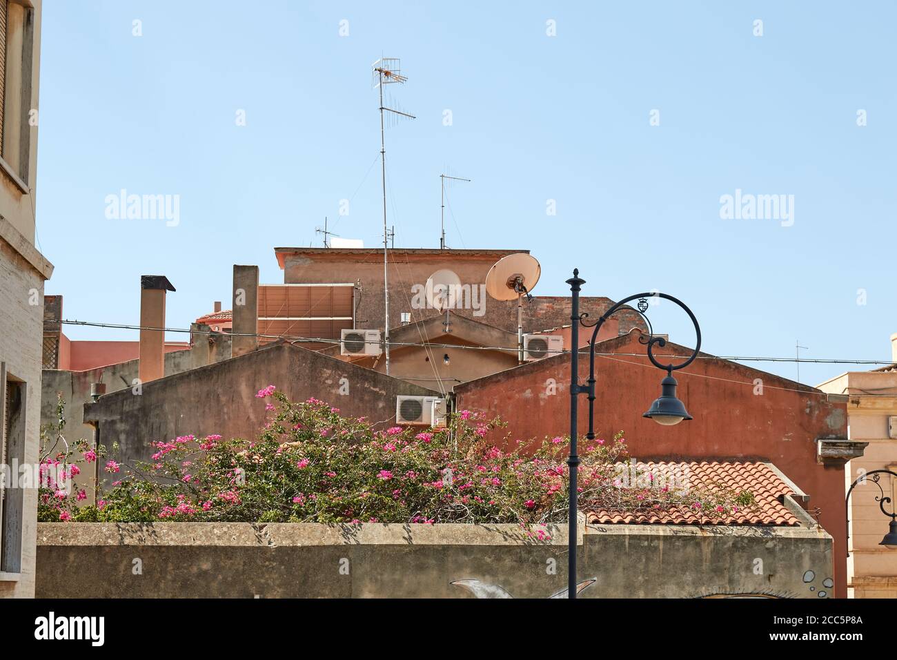 Dächer von Cagliari Stockfoto