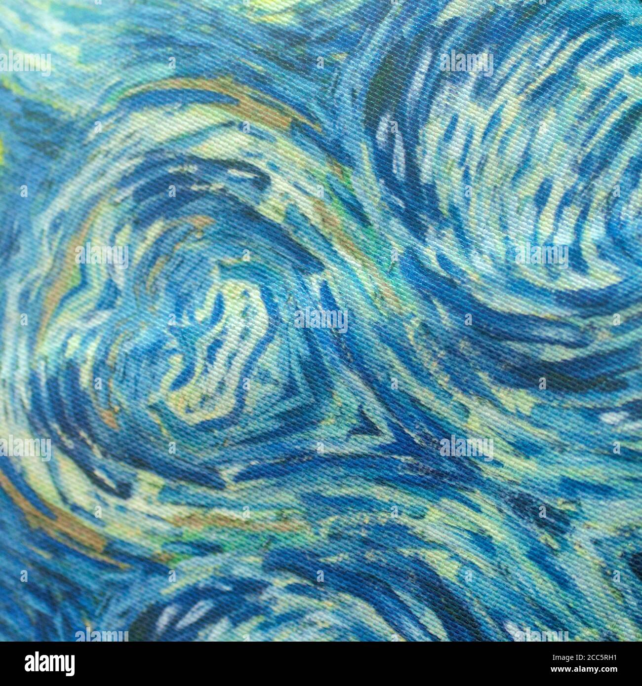 Hommage an Starry Starry Night und van Gogh in Grün Und Aquamarin Stockfoto