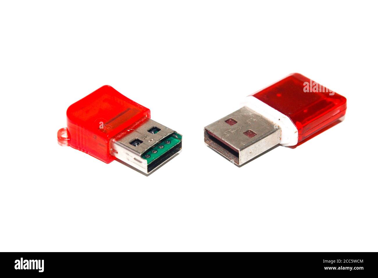 Ein Bild des USB-Stick auf weißem Hintergrund Stockfoto