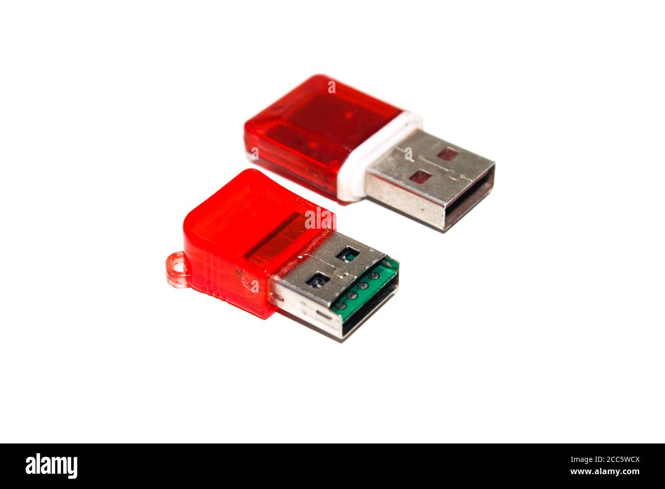 Ein Bild des USB-Stick auf weißem Hintergrund Stockfoto