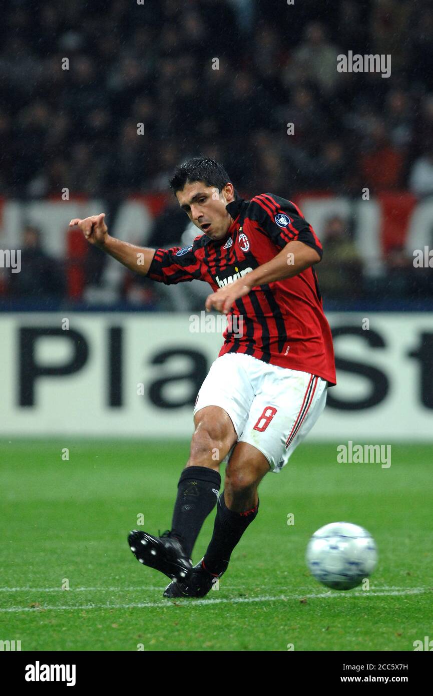 Mailand Italien, 24. Oktober 2007,' SAN SIRO' Stadium, UEFA Champions League 2007/2008 , AC Mailand - FC Shakhtar : Gennaro Gattuso in Aktion während des Spiels Stockfoto