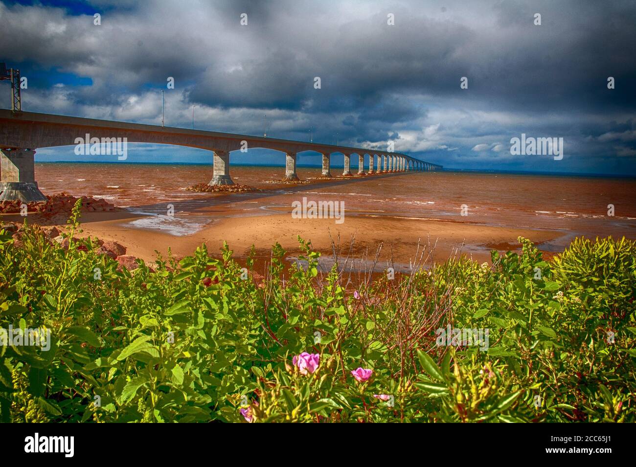 Längste Brücke in Kanada Stockfoto